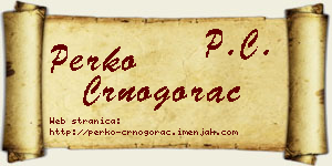 Perko Crnogorac vizit kartica